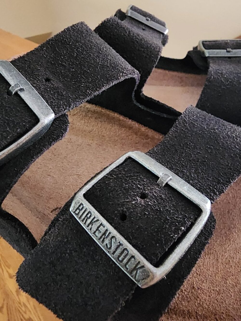 Birkenstock Men's Dark Taupe Suede Sandals Size 41 - Picture 4 of 5